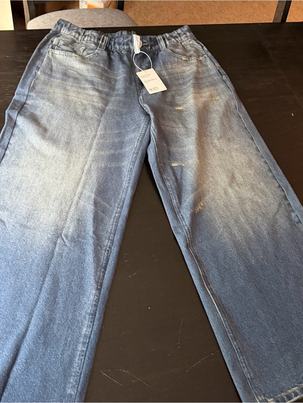 HALARA Women's Light Blue Wide Leg Jeans - Petite